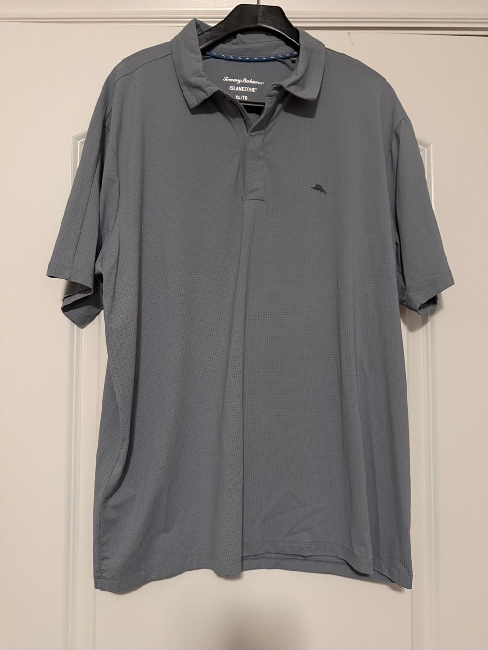 Tommy Bahama Island Zone Men’s XL Slate Gray Short-Sleeve Polo. 👕 Like new.